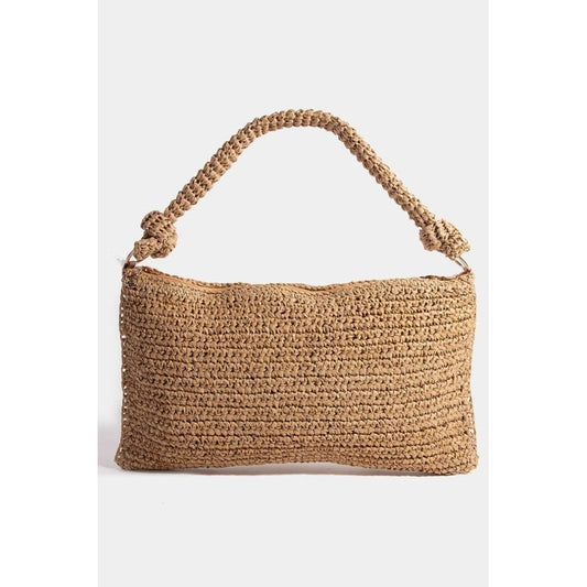 Straw Top Handle Bag