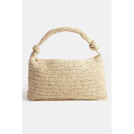 Straw Top Handle Bag